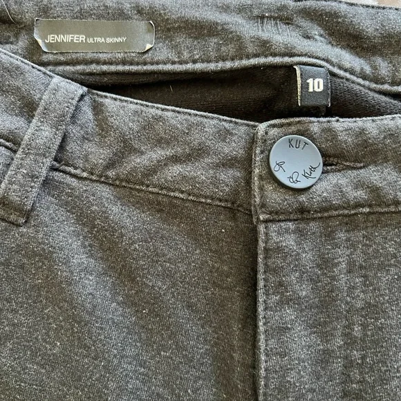 Kut From The Kloth Jennifer Fit Ultra Skinny soft dark charcoal pants Sz 10 - Picture 5 of 5